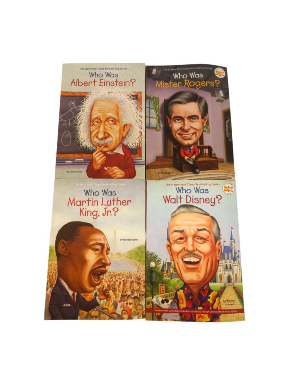 Who Was Book Walt Disney MLK Jr Albert Einstein Mr Rogers Kids Biography PB Lot